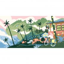 Canovaccio antico - Canevas Fatal - Mont Capybara - con matassine MOULINE DMC