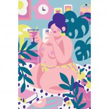 Canovaccio antico - Canevas Fatal - selfie - con matassine MOULINE DMC