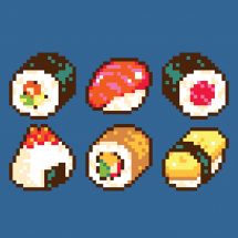 Kit magnete per ricamo - Canevas Fatal - Sushi