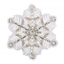 Kit di ricamo con perline - Charivna Mit - Spilla a fiocco di neve