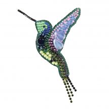 Kit di ricamo con perline - Charivna Mit - Spilla colibrì