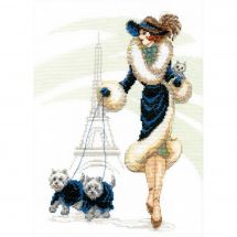 kit ricamo a punto croce - Charivna Mit - Una passeggiata in Parigi