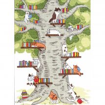 Kit Punto Croce - Charivna Mit - Biblioteca nella foresta