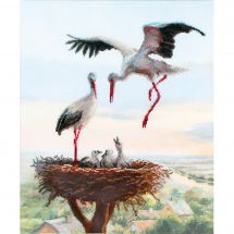 Kit Punto Croce - Charivna Mit - Cicogne nel loro nido