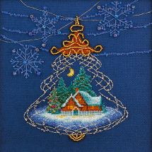 Kit punto croce con perle - Charivna Mit - Luce di Natale
