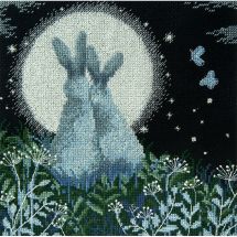 Kit Punto Croce - Charivna Mit - Lepri della luna