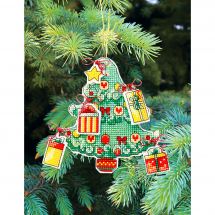 Kit di ornamenti da ricamare - Charivna Mit - Giocattoli di Natale: Albero di Natale