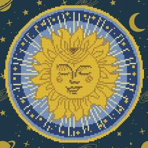 Kit ricamo diamante - Diamond Art - Mandala del sole