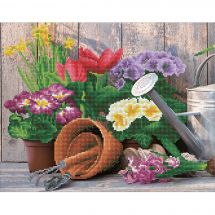 Kit ricamo diamante - Diamond Art - Giardinaggio di primavera