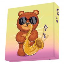 Kit di ricamo a diamante per bambini - Dotz Box - Sax dell'orso