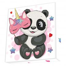 Kit di ricamo a diamante per bambini - Dotz Box - Panda Corn