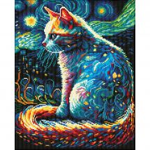 Kit ricamo diamante - Diamond Dotz - Gatto notturno