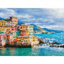 Kit ricamo diamante - Diamond Dotz - Villaggio di Boccadasse, Italia