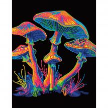 Kit ricamo diamante - Diamond Dotz - Funghi al neon