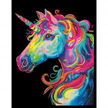 Kit ricamo diamante - Diamond Dotz - Unicorno al neon