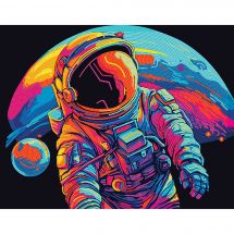 Kit ricamo diamante - Diamond Dotz - Astronauta al neon