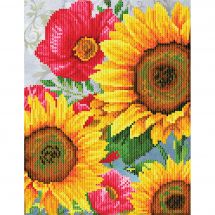 Kit ricamo diamante - Diamond Dotz - Papaveri e girasoli