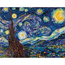 Kit ricamo diamante - Diamond Dotz - Notte stellata dopo Van Gogh