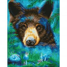 Kit ricamo diamante - Diamond Dotz - Orso al chiaro di luna
