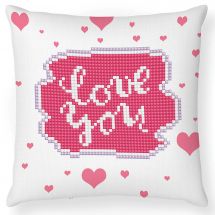 Kit cuscino ricamo diamante - Diamond Dotz - Love you