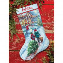 Kit calza di Natale da ricamare - Dimensions - Tradizione natalizai