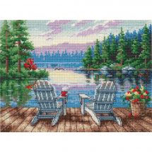 kit ricamo a punto croce - Dimensions - Mattina al lago