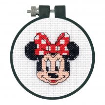 Kit per ricamo a punto croce con tamburo - Dimensions - Minnie