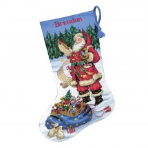 Kit calza di Natale da ricamare - Dimensions - elenco