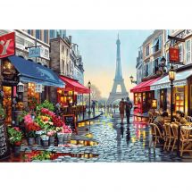 Kit di pittura per numero - Dimensions - Negozio di fiori a Parigi