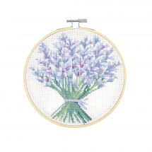 Kit punto croce con tamburo - DMC - Bouquet di lavanda