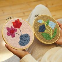 Kit ago broderie punch - DMC - Fiori delicati