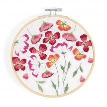 Kit ago broderie punch - DMC - Papaveri di primavera