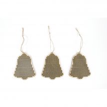 Kit di ornamenti da ricamare - DMC - 3 campane traforate da ricamare