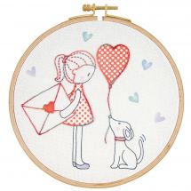 Kit di ricamo a tamburo per bambini - DMC - La lettera di amore