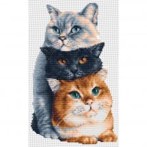 Kit Punto Croce - Dutch Stitch Brothers - Tre gatti - Aida bianca