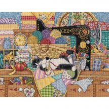 Kit Punto Croce - Design works - Lezione di cucito del gatto