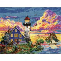 Kit Punto Croce - Design works - Faro al tramonto