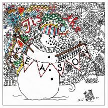 Tela predisegnata - Zenbroidery - Pupazzo di neve