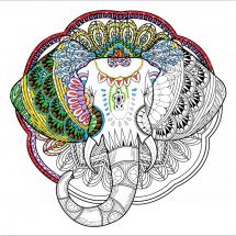 Tela predisegnata - Zenbroidery - Elefante
