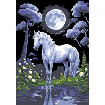 Canovaccio antico - Gobelin. L - Cavallo al chiaro di luna