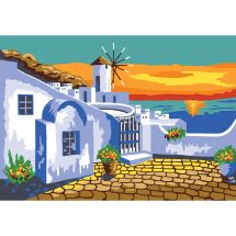 Canovaccio antico - Gobelin. L - Paesaggio di vacanza