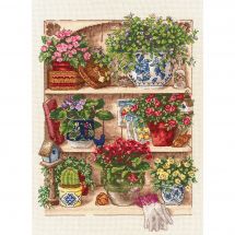 kit ricamo a punto croce - Toison d'or - Scaffale per fiori