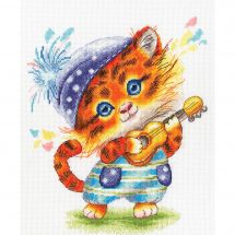 Kit Punto Croce - Toison d'or - Chitarrista tigre