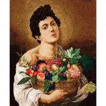 kit ricamo a punto croce - Toison d'or - Il giovane con il cesto di frutta, 1593