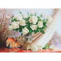 Kit di ricamo con perline - Toison d'or - Le rose bianche