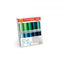 Filo da cucire - Gütermann - Set di 10 fili per ricamo a macchina