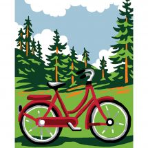 Kit di tela per bambini - Luc Créations - La bicicletta rossa