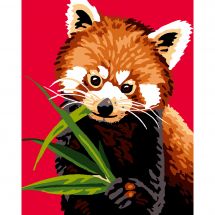 Kit di tela per bambini - Luc Créations - Panda rosso