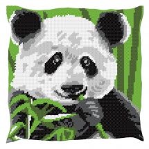 Kit cuscino fori grossi - Luc Créations - Il panda e il suo bambù