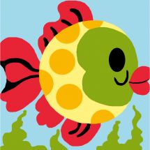 Kit di tela per bambini - Luc Créations - Pesce